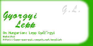 gyorgyi lepp business card